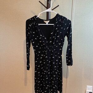 Miss Selfridge Black and White Long Sleeve Dress